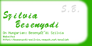 szilvia besenyodi business card